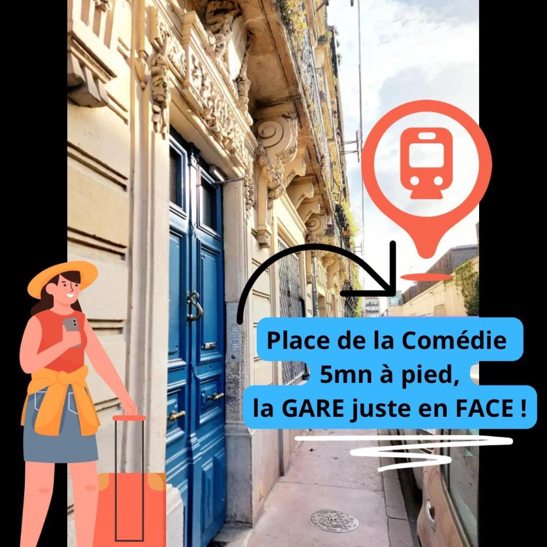 Appart L'Echappee Belle, Centre Historique, Gare Montpellier Eksteriør billede